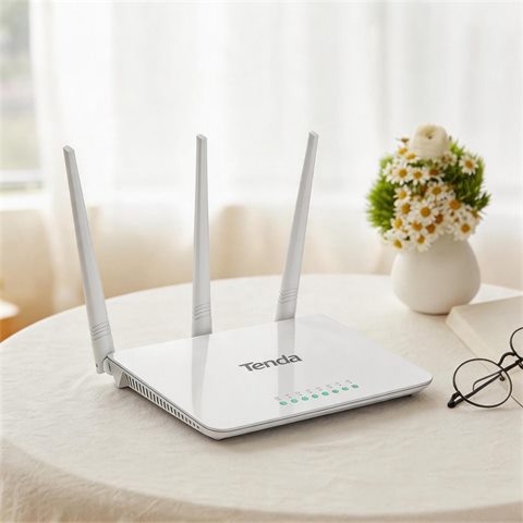 Pre-Owned Used Tenda F3 V6 300Mbps WiFi Router 2.4GHz 3 External Antennas 10/100Mbps WAN…