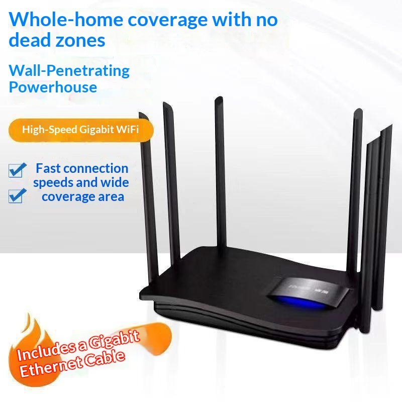 Used Ruijie RG-EW1200G PRO Dual Band 5GHz Gigabit Wireless Router with High Speed Broadband Ports