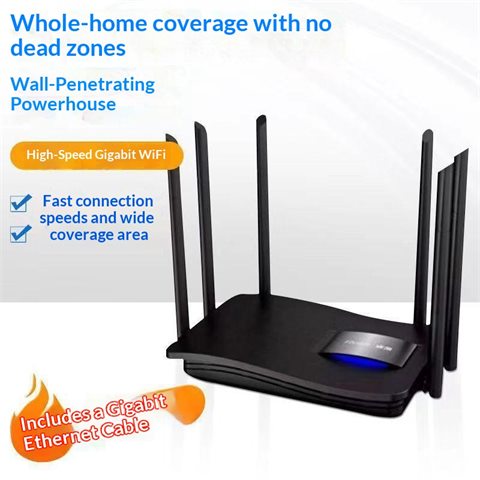 Used Ruijie RG-EW1200G PRO Dual Band 5GHz Gigabit Wireless Router with High Speed…