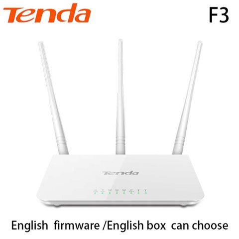 Used Tenda F3 2.4G 300Mbps Home Wi-Fi Router 802.11n Wireless Device for House Use